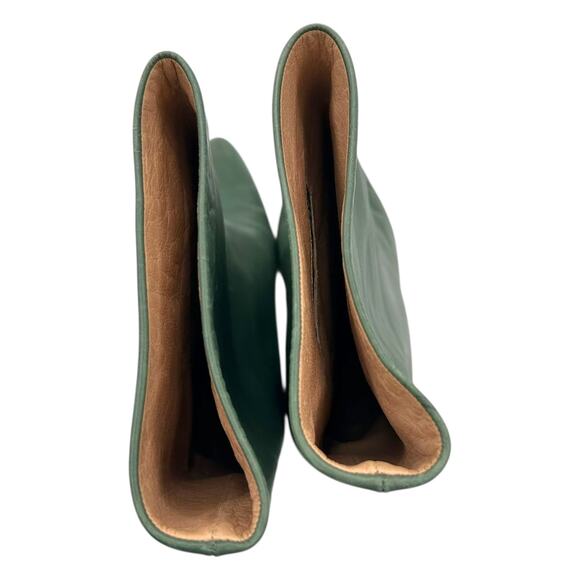 Pancaldi Women's Green Leather Mid Calf Boots Size EU 36 US 5.5-6 - Picture 7 of 14